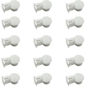 Waziaqoc 30Pcs Black Hole Plugs, 6mm (1/4 Inch) Plastic Flush Type Panel Plugs Screw Cap Fastener Cover for Kitchen Cabinet Furniture