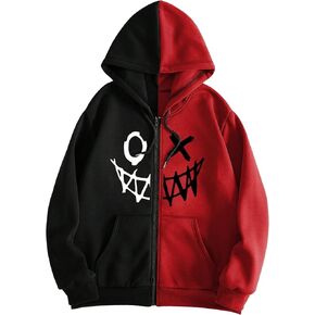 RoseSeek Men's Zip Up Hoodies Graphic Long Sleeve Pullover Hoodies Sweatshirt Western Streetwear Hoodies