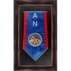 Graduation Stole Frame with Black Single Slot Mat,HD Glass,Ideal to Display Graduation Sash or Medal,Black with Silver Beads