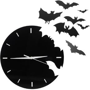 الخفافيش الاكريليك ساعة حائط الحيوانات الإبداعية معلقة ساعة حائط ثلاثية الأبعاد مخيف الخفافيش صورة ظلية صامتة غير موقوتة ساعة حائط الخفافيش طار جدار ديكور in Kuwait