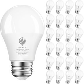 A19 LED Light Bulb, 75W Equivalent LED Bulb, 11W 5000K Daylight, 1100 Lumens, Non-Dimmable Light Bulbs, CRI 85+, No Flicker E26 Base Bulbs for Home Office, 6-Pack in Saudi Arabia
