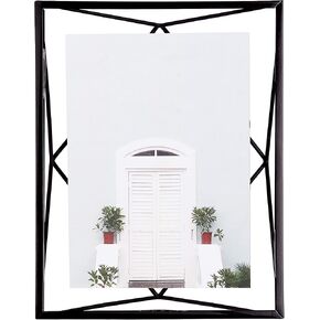 Umbra Prisma Picture Frame, 5x7 Metal Photo Display for Desk or Wall, 5" x 7", Black