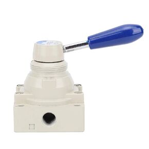 4HV230-08 Air Valve Hand Rotary Valve 4 Way 3 Positions Hand Lever Direct Action 1/4in PT Pneumatic Valve, Manual Valve