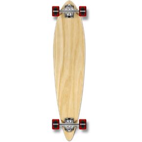 Yocaher Blank/Checker Complete Pintail Skateboards Longboard Cruiser w/Black Widow Premium 80A Grip Tape Aluminum Truck ABEC7 Bearing 70mm Skateboard Wheels