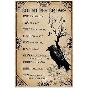 Counting Crows Poster, Suitable For Bar Cafe Club Garage Cave Metal Sign, Vintage Metal Tin Sign, 8 X 12 Inch, Men's Cave, Ladies' Cave, Home Decor, Wall Decor