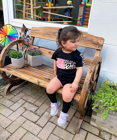 WESIDOM طفل رضيع فتاة الملابس 12M-5T ملابس الصيف لطيف تي شيرتات قصيرة الاكمام بلايز ليوبارد كامو مطبوعة مجموعة تي شيرتات قصيرة للأطفال in Kuwait