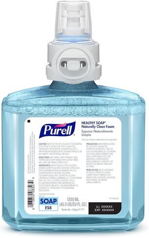 رغوة صابون صحية من العلامة التجارية Purell، رائحة منعشة، عبوة إعادة تعبئة سعة 1200 مل لموزع الصابون اليدوي PURELL ES4 (عبوة من قطعتين) - 5077-02 - تم تصنيعها بواسطة GOJO, Inc. in Saudi Arabia