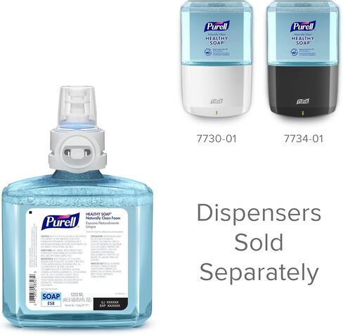 رغوة صابون صحية من العلامة التجارية Purell، رائحة منعشة، عبوة إعادة تعبئة سعة 1200 مل لموزع الصابون اليدوي PURELL ES4 (عبوة من قطعتين) - 5077-02 - تم تصنيعها بواسطة GOJO, Inc. in Saudi Arabia