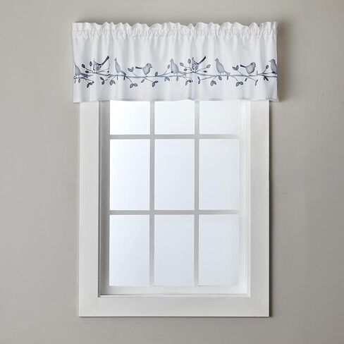 SKL Home by Saturday Knight Ltd. Aviary Curtain Tier Pair, 54 Inches x 24 Inches, Pastels in Saudi Arabia