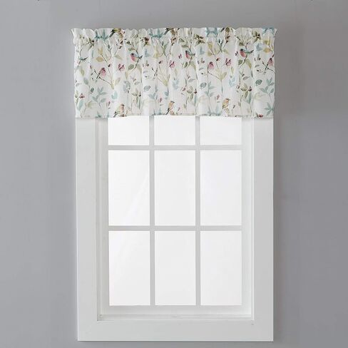 SKL Home by Saturday Knight Ltd. Aviary Curtain Tier Pair, 54 Inches x 24 Inches, Pastels in Saudi Arabia