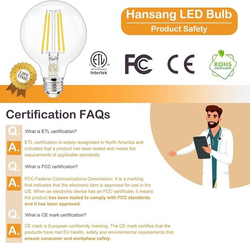 hansang 8 Pack G25 LED Edison Globe Light Bulbs, 3000K Soft White, E26 Base Round Light Bulbs for Bathroom Vanity, 6W 60W Incandescent Equivalent, CRI 85+, 600LM, AC 120V, Clear Glass, Non-dimmable in Saudi Arabia
