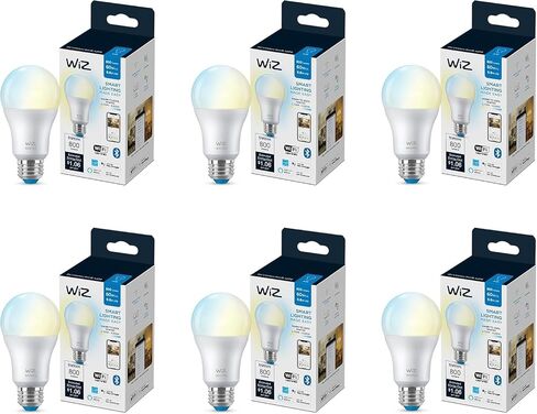 WiZ 60W A19 Daylight LED Smart Bulb - Pack of 1 - E26- Indoor - Connects to Your Existing Wi-Fi - Control with Voice or App + Activate with Motion - Matter Compatible in Saudi Arabia