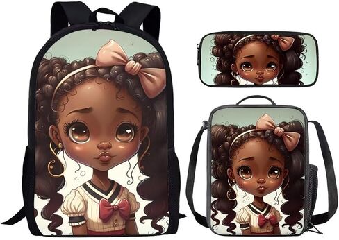 African Boy Backpack with Lunch Box for Kids Age 8-10 Basketball Bookbag with Lunch Bag Pencil Case Set 3 in 1 Art American School Bags Lunchbox 3Rd 4Th Black Boys Schoolbag Midlle School in Saudi Arabia