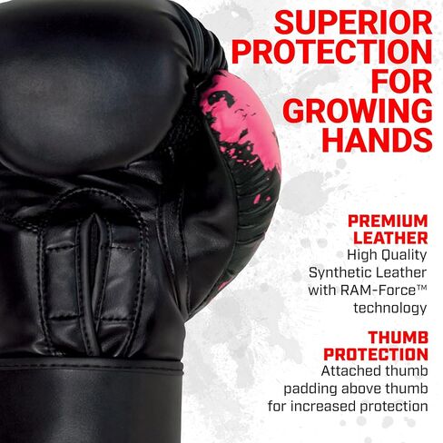 قفاز ملاكمة من سلسلة القتال للأطفال من Revgear | مصممة لتناسب أيدي الأطفال | مثالية للفنون القتالية المختلطة والفنون القتالية وكراف ماغا in Kuwait
