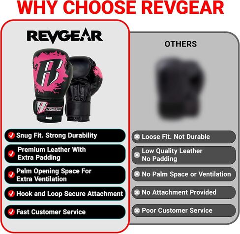 قفاز ملاكمة من سلسلة القتال للأطفال من Revgear | مصممة لتناسب أيدي الأطفال | مثالية للفنون القتالية المختلطة والفنون القتالية وكراف ماغا in Kuwait
