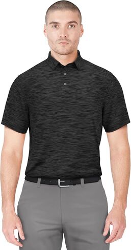 قميص بولو رجالي من PGA TOUR مصنوع من القطن بأكمام قصيرة من Airflux Jaspe لأداء الجولف للرجال، ماص للرطوبة in Saudi Arabia