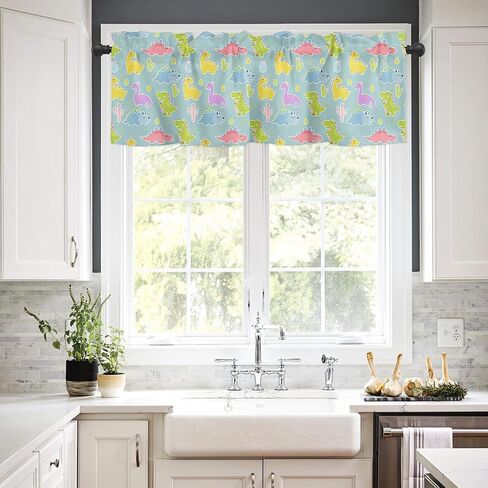 Window Curtains Valances, Lotus Flower Leaves Carp Koi Fish Traditional Chinese Art Ink Painting Rod Pocket Cafe Valance Short Curtains for Kitchen, Bedroom, Living Room, 1 Panel, 54X18 in Saudi Arabia