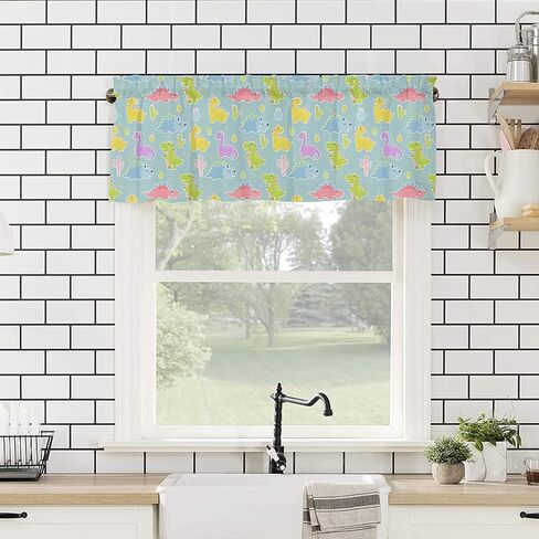 Window Curtains Valances, Lotus Flower Leaves Carp Koi Fish Traditional Chinese Art Ink Painting Rod Pocket Cafe Valance Short Curtains for Kitchen, Bedroom, Living Room, 1 Panel, 54X18 in Saudi Arabia