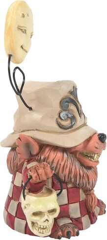 Enesco Jim Shore Heartwood Creek Halloween Werewolf with Moon and Skull Basket Figurine- Resin Hand Painted Crafted Collectible Decorative Figurines Home Decor Sculpture Shelf Statue Gift, 5.1 Inch in Saudi Arabia