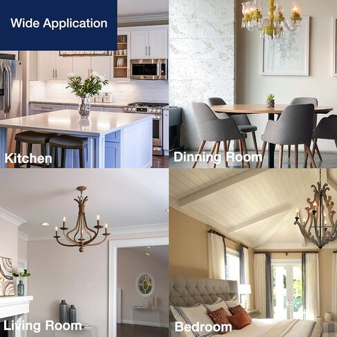 FLSNT CA11 E12 LED Chandelier Light Bulbs 40W Equivalent, Dimmable LED Candelabra Bulbs, 2200K Warm White, 330LM, Amber Glass, 12 Pack in Saudi Arabia