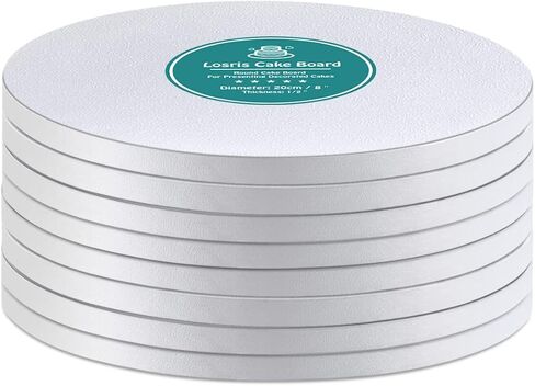 White Cake Drums Round 6 Inch Cake Boards with 1/2-Inch Thick Smooth Edges for Multi Tiered Birthday Wedding Party Cakes Drum Board in Saudi Arabia