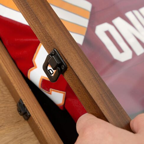 HBCY Creations Matte Black Jersey Frame Display Case - 24x36 Premium Shadow Box with Anti-Theft Lock, Acrylic Window, Solid Wood Frame, Fits, includes Hanger and Hanging Hardware in Saudi Arabia