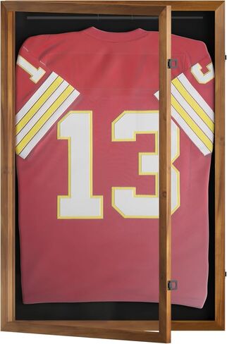 HBCY Creations Matte Black Jersey Frame Display Case - 24x36 Premium Shadow Box with Anti-Theft Lock, Acrylic Window, Solid Wood Frame, Fits, includes Hanger and Hanging Hardware in Saudi Arabia