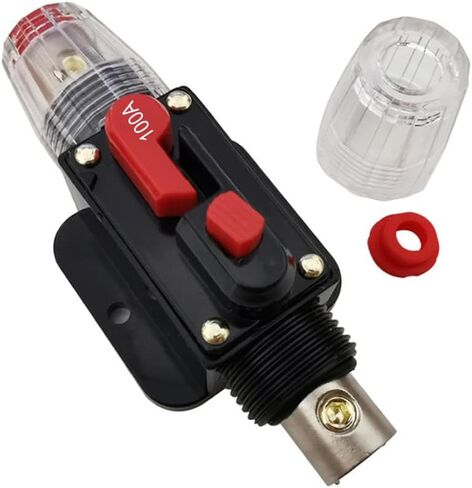 100A 150A مصهر إعادة ضبط قاطع الدائرة الكهربائية، حامل الصمامات لإعادة ضبط قاطع الدائرة الصوتية التلقائي DC، مناسب لصوت السيارة، نظام الفيديو، القوارب، الشاحنات، الحافلات، RV، روافع ATV، البحرية (قطعتان) in Kuwait