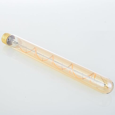 Dimmable 4W Tube LED Eison Bulb, T10 Vintage Long LED Bulb 40 Watt Equivalent Warm White 2700K, E26 Medium Base Amber Colored 7.3 Inch Long tubular edison bulb, 3 Pack in Saudi Arabia