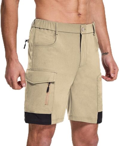 شورت Acubozzntb للرجال للمشي لمسافات طويلة، شورت كاجوال سريع الجفاف مع جيوب متعددة للرجال، الركض، التسلق، صيد الأسماك، المشي in Kuwait