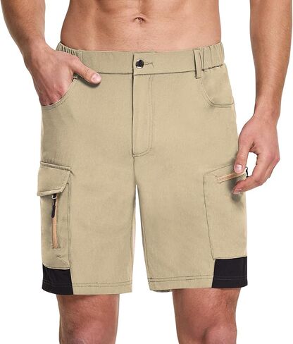 شورت Acubozzntb للرجال للمشي لمسافات طويلة، شورت كاجوال سريع الجفاف مع جيوب متعددة للرجال، الركض، التسلق، صيد الأسماك، المشي in Kuwait