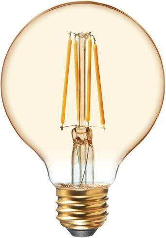 GE Vintage Style LED Light Bulb, 40 Watt, Amber Finish, G25 Globe Bulb (1 Pack) in Saudi Arabia