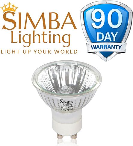 Simba Lighting 25W NP5 Candle Warmer ETC Replacement Light Bulb (4 Pack) Halogen GU10 120V for Wax Melt, Tart Burner, Recessed, Track Lighting, MR16 JDR with Glass Cover, Dimmable, Warm White 2700K in Saudi Arabia