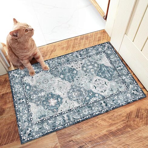 سجاد منطقة رياح بوهو العتيق 5 × 7 قابل للغسل وغير قابل للانزلاق سجادة منطقة خضراء تقليدية لغرفة المعيشة وغرفة النوم وغرفة الطعام والمزرعة in Kuwait