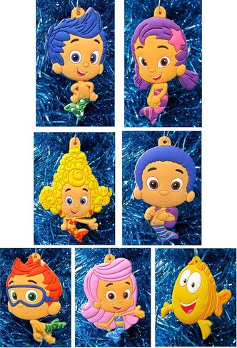 مجموعة ORNAMENT Bubble Guppies Holiday Christmas - تصميم بلاستيكي فريد مقاوم للكسر in Saudi Arabia