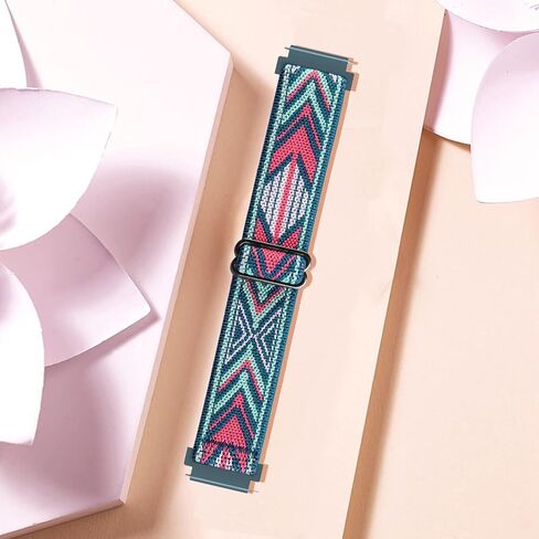 Compatible with Garmin Venu 2 plus/Venu Sq/Vivoactive 3 watch band,Stretchy Nylon Replacement Strap bands fits most 20mm Watch Lugs Compatible for Vivoactive 3 Music/Forerunner 245 Music,Forerunner 645/645 Music in Kuwait