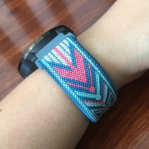 Compatible with Garmin Venu 2 plus/Venu Sq/Vivoactive 3 watch band,Stretchy Nylon Replacement Strap bands fits most 20mm Watch Lugs Compatible for Vivoactive 3 Music/Forerunner 245 Music,Forerunner 645/645 Music in Kuwait