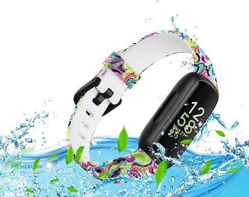[3 عبوات] أحزمة ساعة مخصصة لـ Fitbit Inspire 3 لتتبع اللياقة البدنية للنساء والرجال بنمط مطبوع من السيليكون الرياضي مخصصة لـ Fitbit Inspire 3 أحزمة in Saudi Arabia