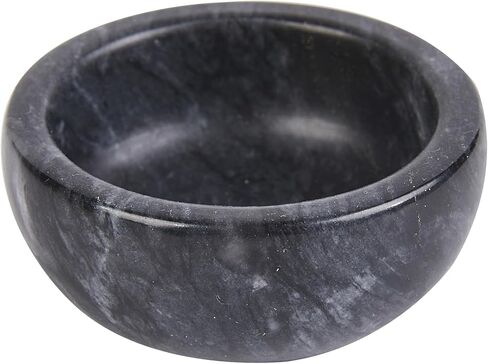 وعاء صغير من الرخام، وعاء ملح وفلفل من الرخام، أسود in Kuwait