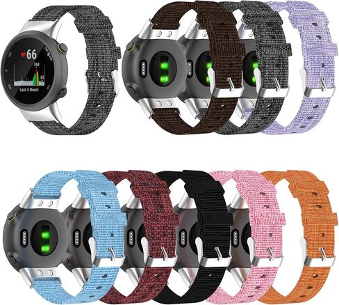 Woven Band Fit for Garmin Forerunner 45, Garmin Swim 2, Nylon Fabric Breathable Replacement Bands Wristbands Straps Bracelet Accessories for Garmin Forerunner 45S Men Women in Saudi Arabia