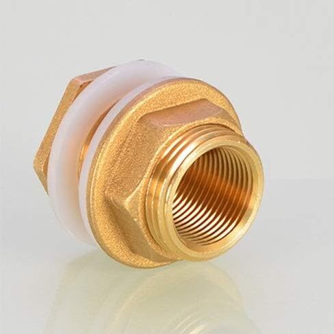 Chris.W Solid Brass Bulkhead Fitting, 3 Sets 3/8 Female 1/2 Male Solid Brass Water Tank Connector Theaded with Rubber Rings in Saudi Arabia