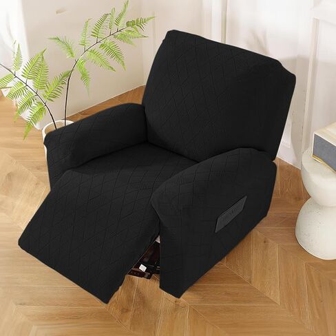 NORTHERN BROTHERS Recliner Chair Covers, Recliner Cover, Recliner Covers That Stay in Place, Recliner Covers, Reclining Couch Covers (4 Pieces, 1 seat, Khaki) in Kuwait