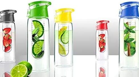 زجاجة مياه Asobu Flavour It Infuser بنكهة الفاكهة النقية 2 Go، ليموني in Saudi Arabia