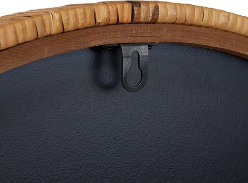 مرآة حائط بإطار دائري من الروطان من Creative Co-Op، مقاس 24 × 24 بوصة، طبيعية in Saudi Arabia