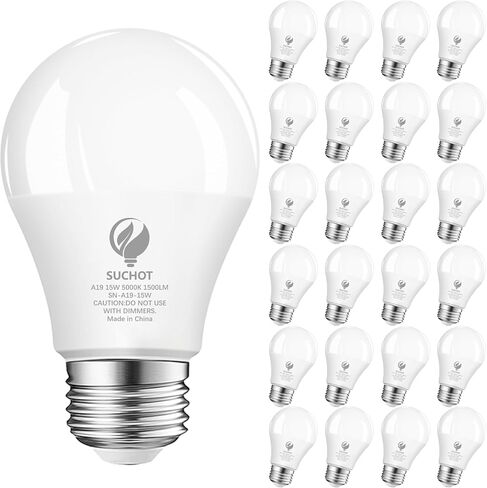 لمبة إضاءة LED A19، لمبة LED مكافئة 75 وات، ضوء نهاري 11 وات 5000 كلفن، 1100 لومن، مصابيح إضاءة غير قابلة للتعتيم، CRI 85+، مصابيح قاعدة بدون وميض E26 للمكتب المنزلي، 6 عبوات in Saudi Arabia