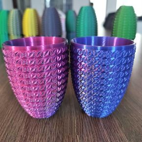 CC3D Silk Black/Red PLA Filament Silk Dual Color Filament 1.75mm 1KG 3D Printer Filament Two Color Coextrusion Filament PLA Shiny Metallic Filament 3D Printing Material Black Red PLA 2 in 1