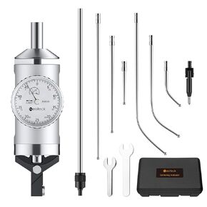 Neoteck Coaxial Centering Indicator 0-0.15''/0.0005'' Dial Indicator Set with Storage Case Accurate Co-Ax Indicator for Milling Machine Center Test Dial-Silver