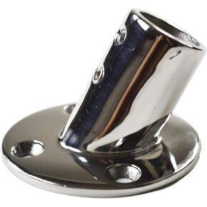 MARINE CITY Heavy Duty 316 Grade Stainless Steel Marine Grade Casting Boat Hand Railing Fittings 7/8 Inches Round Base 60 Degree Tube Base (Pack of 1)