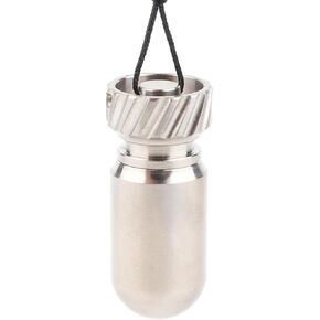 Hamans Keychain Pill Holder Portable Pill Case Waterproof Titanium Small Pill Organizer Pill Box EDC Pill Container for Men Women Outdoor Camping Travel