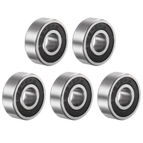 uxcell 608-2RS Deep Groove Ball Bearings 8mm Bore 22mm OD 7mm Thick Chrome Steel ABEC5 Accuracy Z3 Noise Level 5pcs